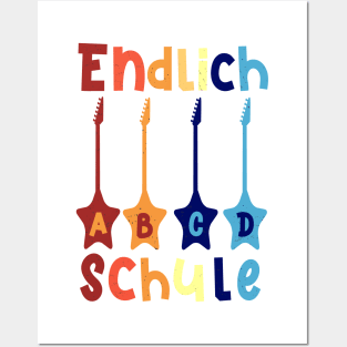 Endlich Schule Rockgitarre ABCD T shirt Posters and Art